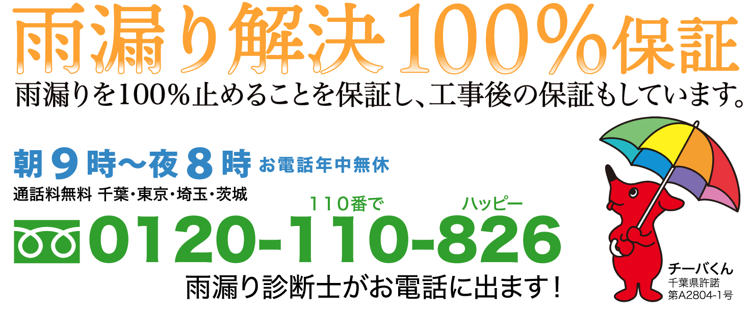 お電話年中無休　0120-110-826